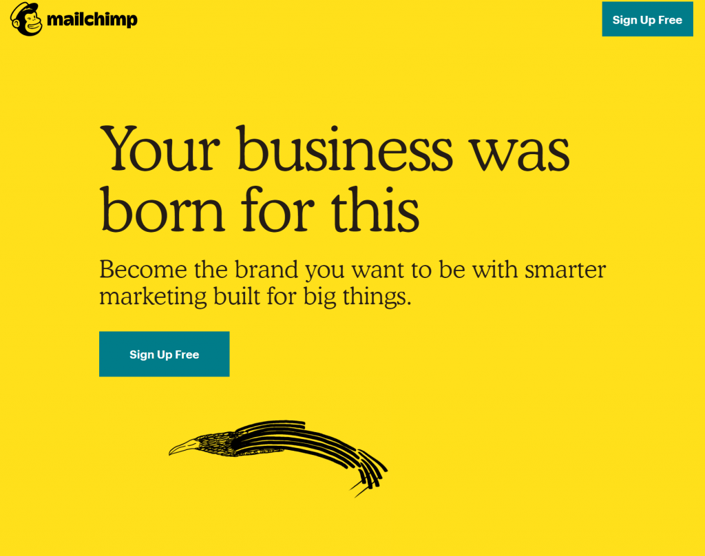 이메일 마케팅 전문회사 메일침프(Mailchimp) 메인 화면
